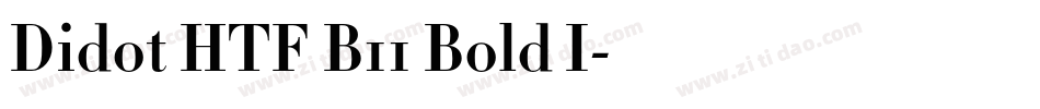 Didot HTF B11 Bold I字体转换